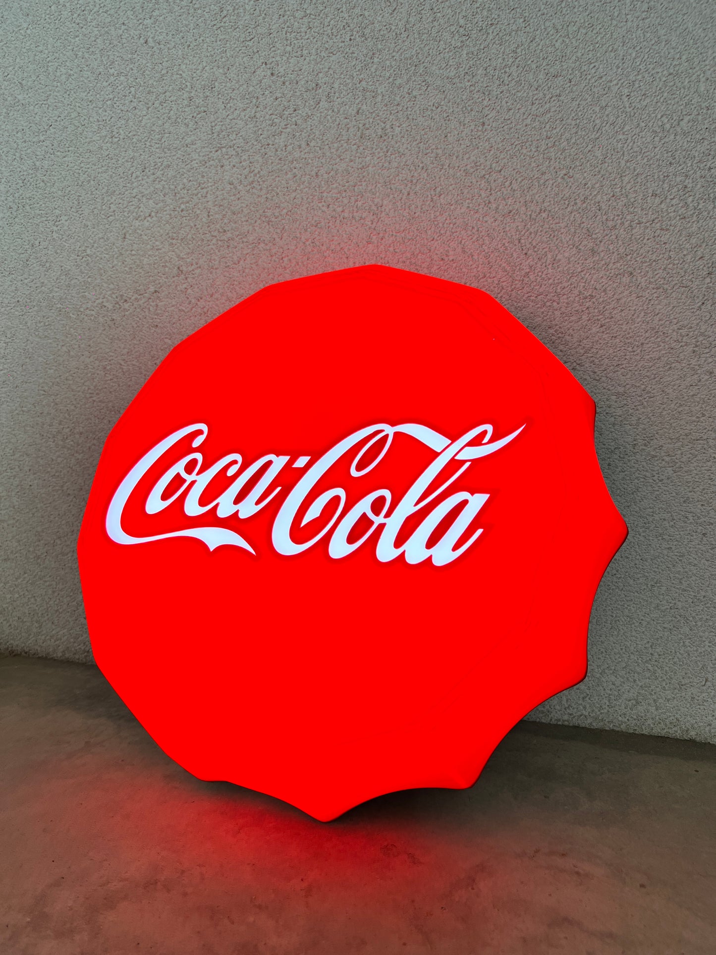 Illuminated Coca Cola sign