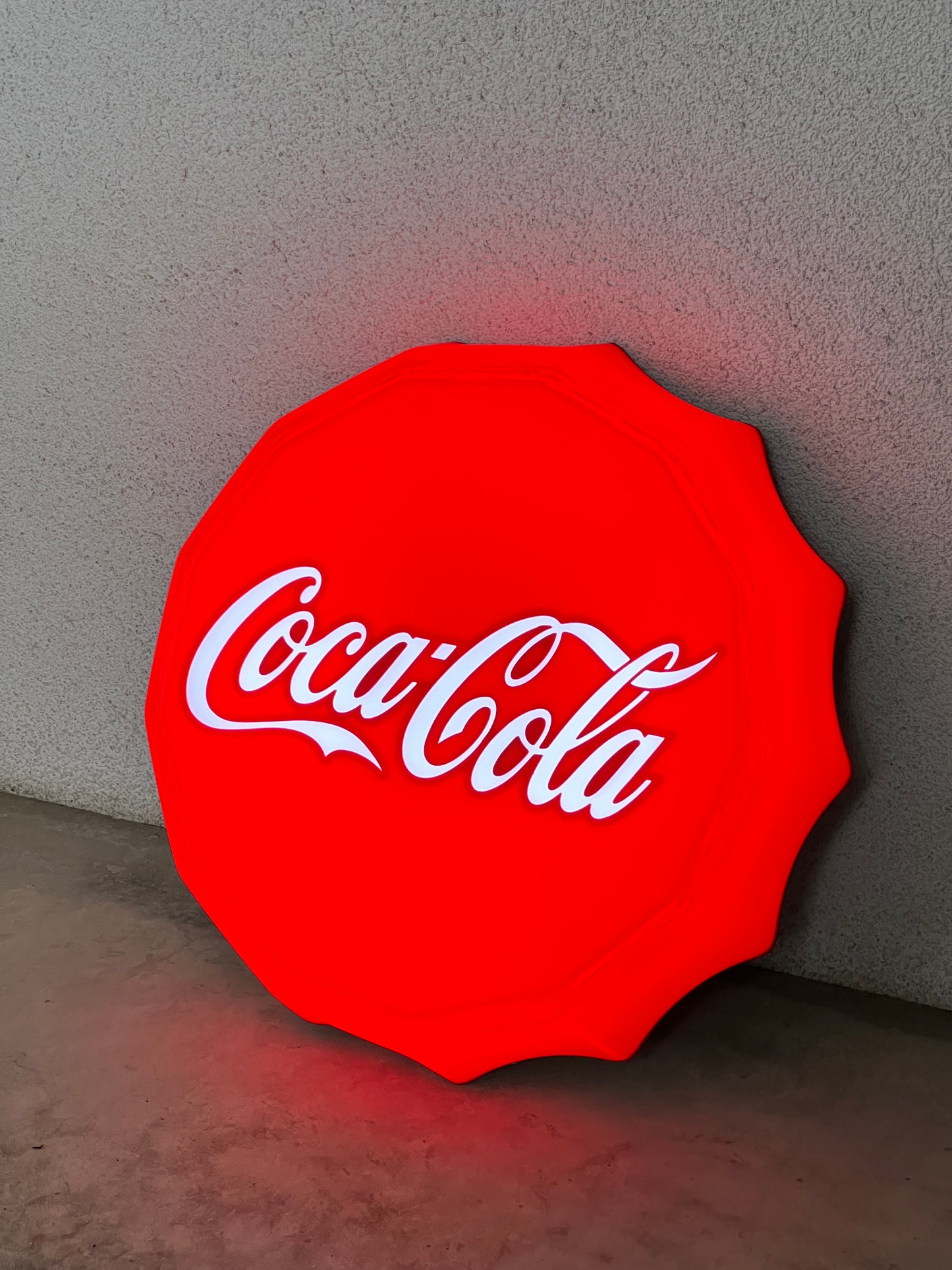 Illuminated Coca Cola sign