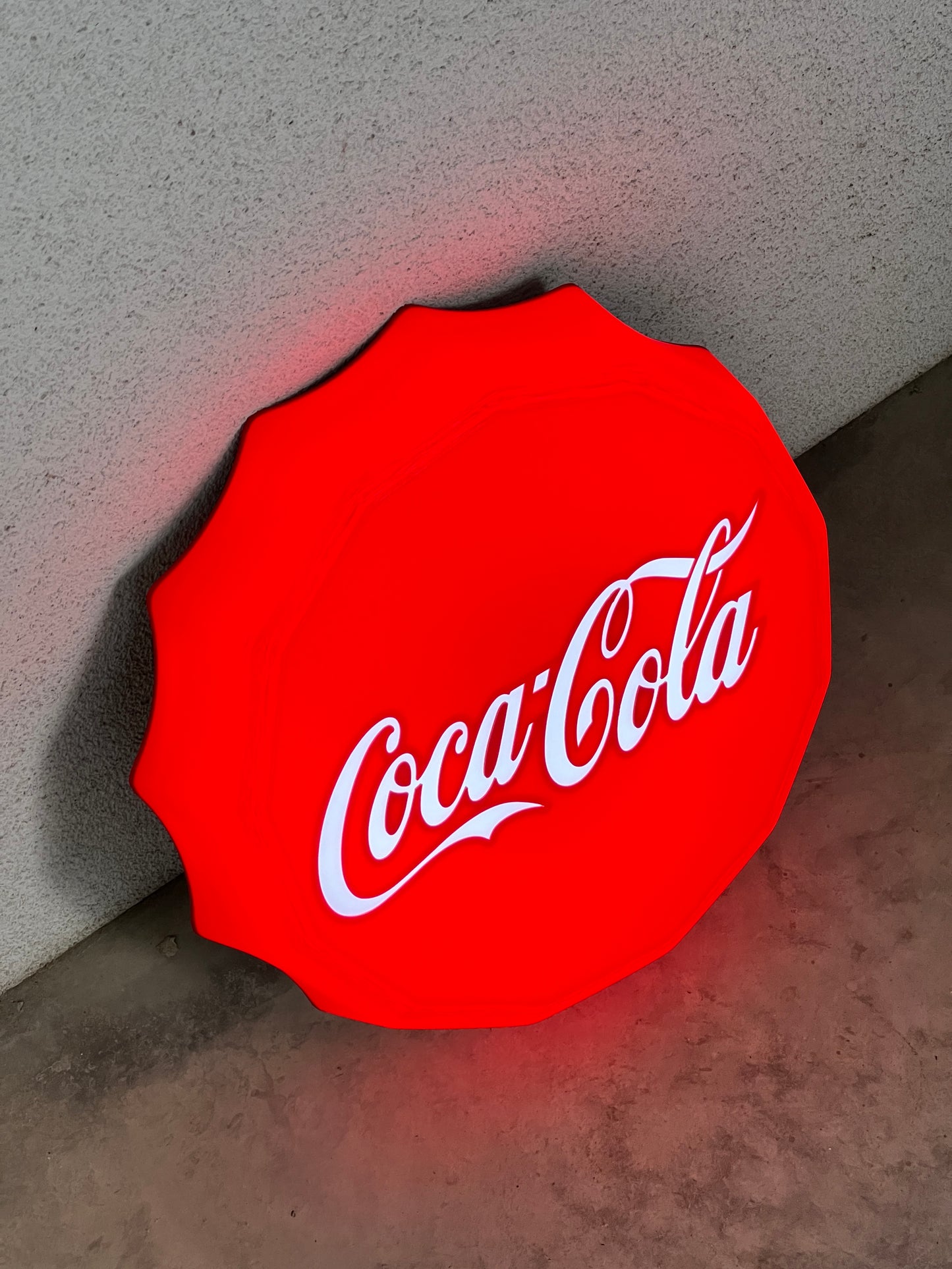 Illuminated Coca Cola sign