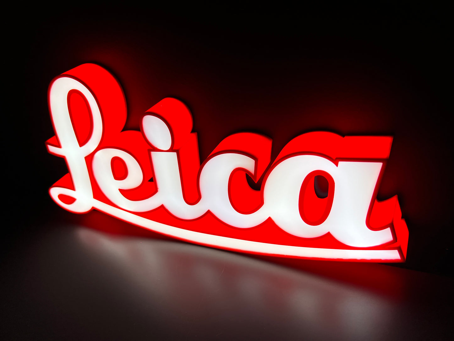 Leica illuminated sign