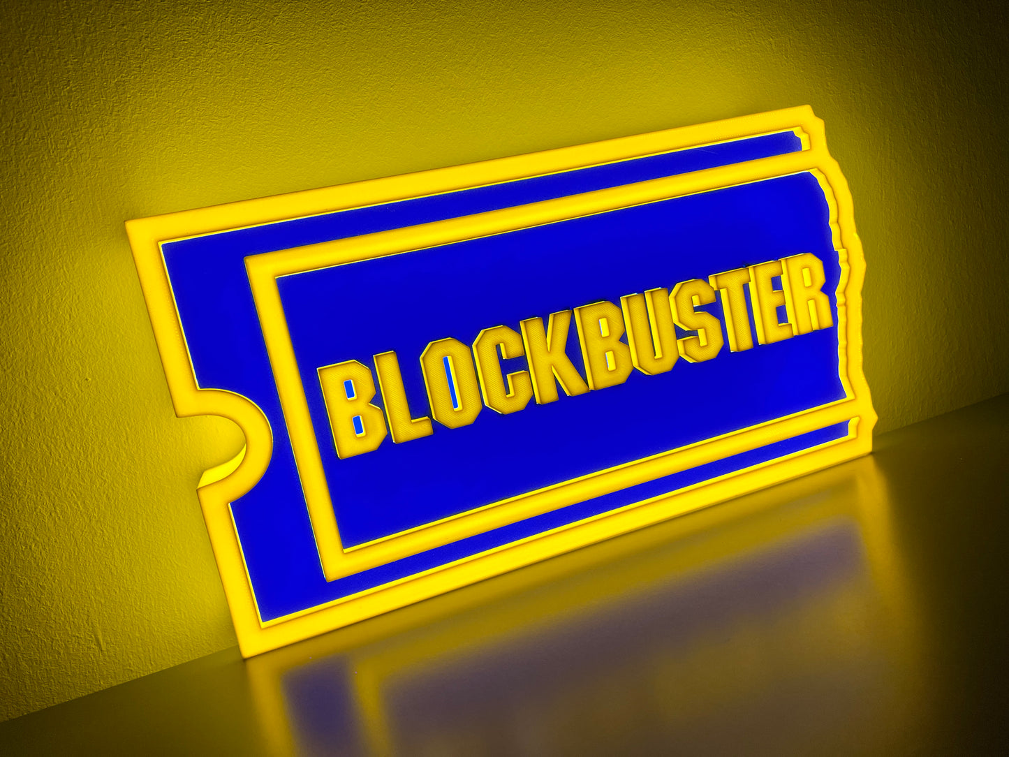 Blockbuster illuminated sign