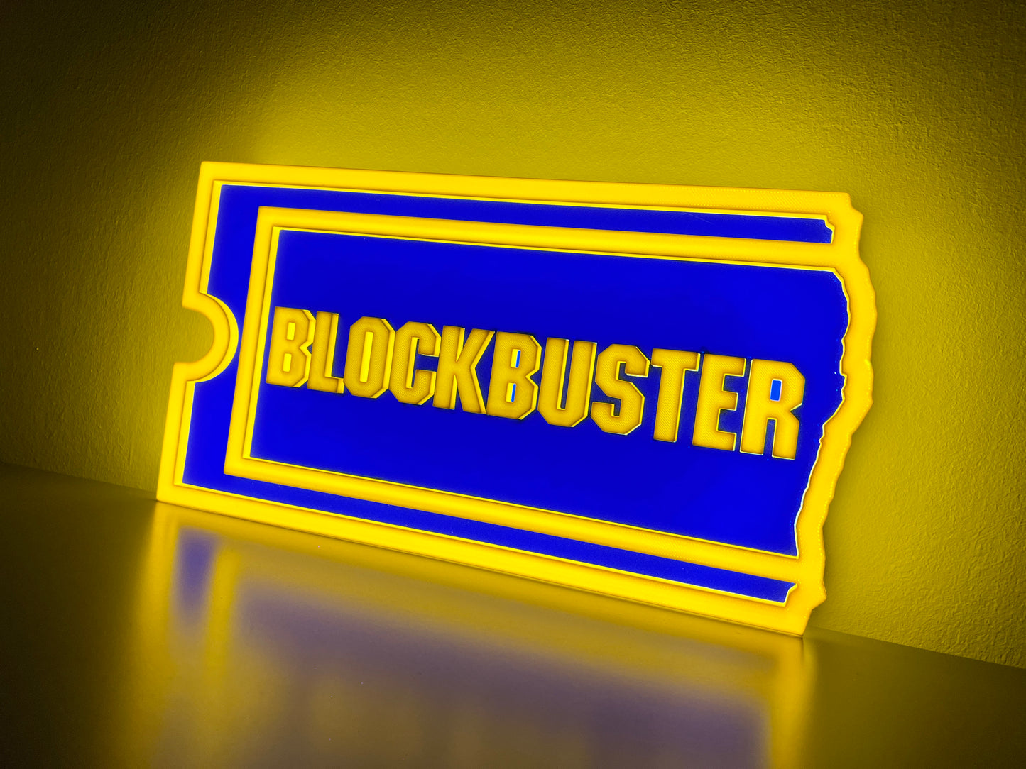 Blockbuster illuminated sign