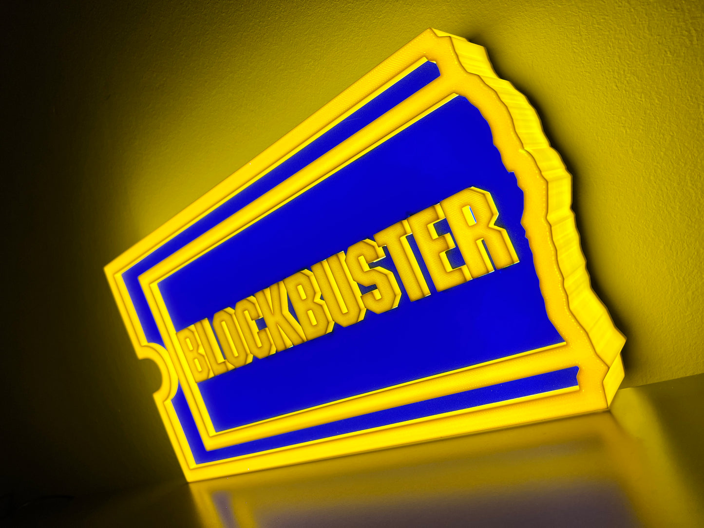 Blockbuster illuminated sign