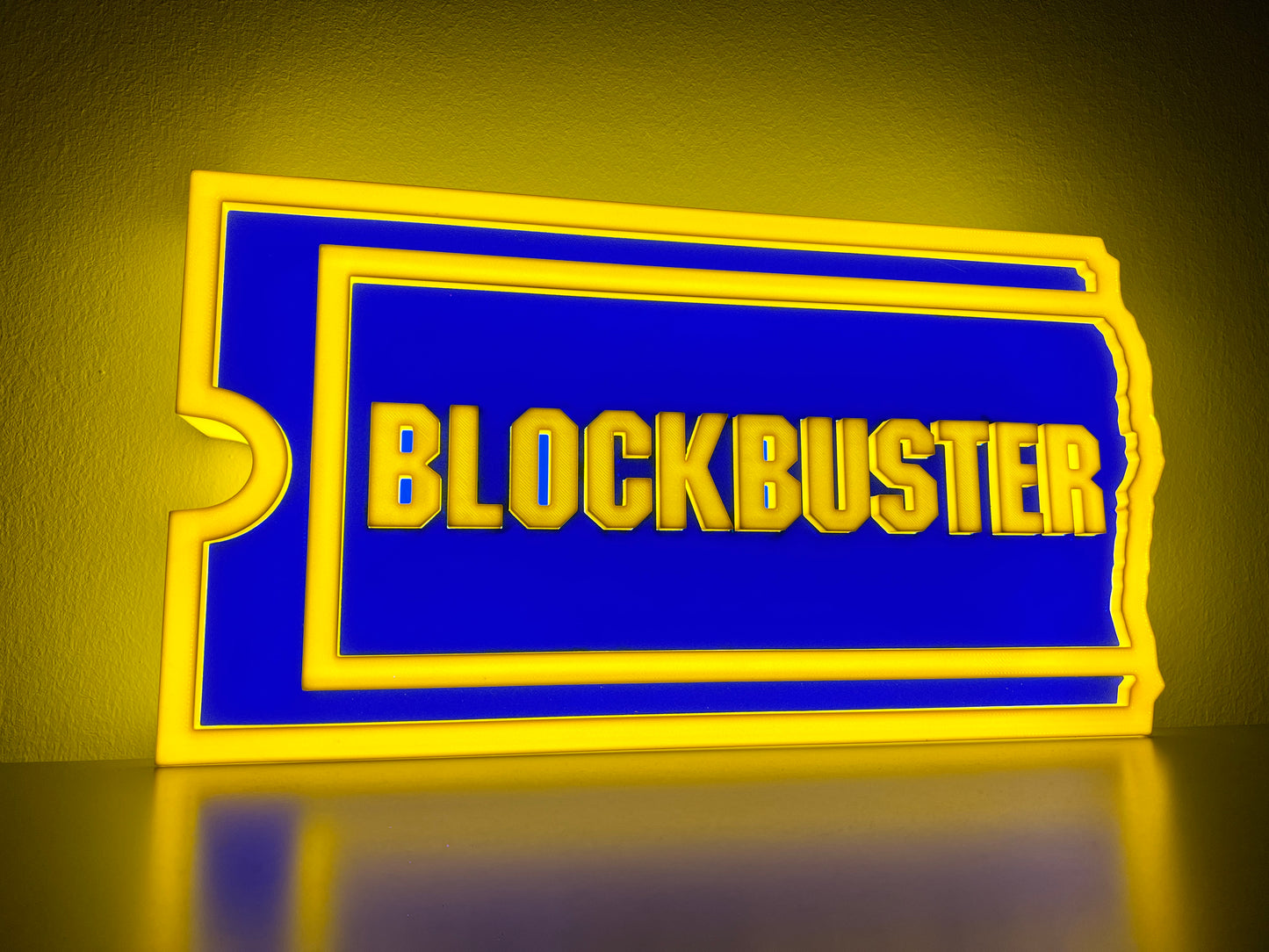 Blockbuster illuminated sign