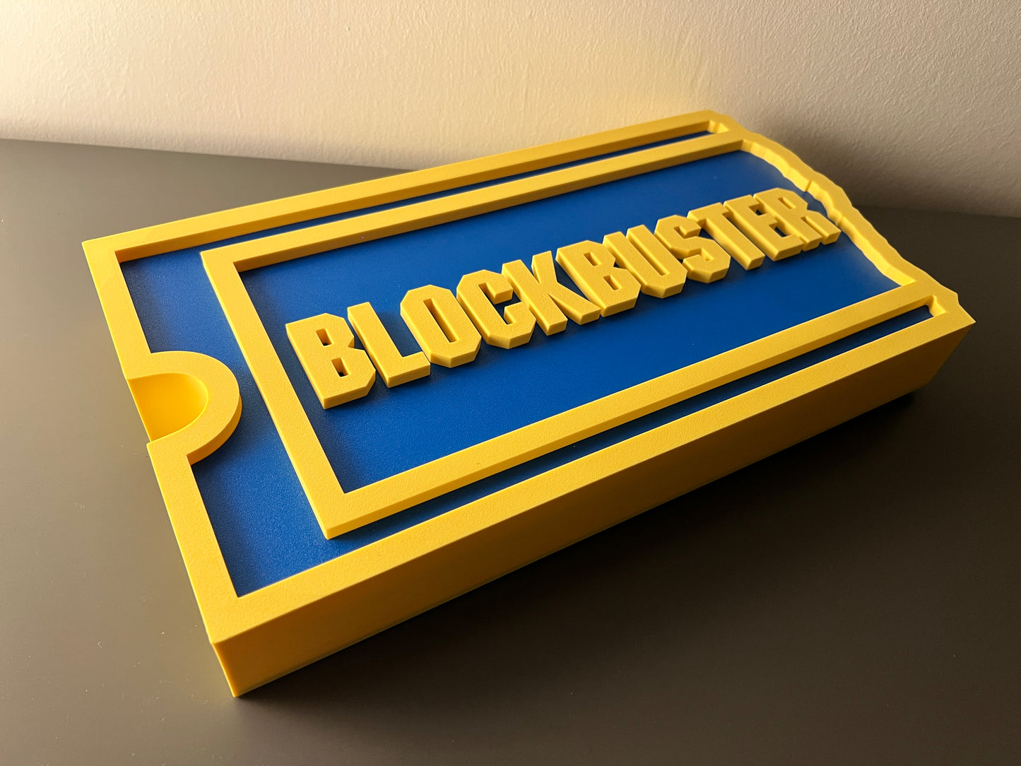 Blockbuster illuminated sign