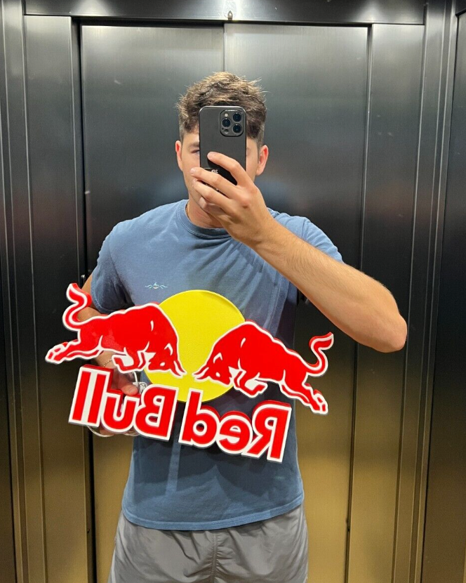Red Bull illuminated sign