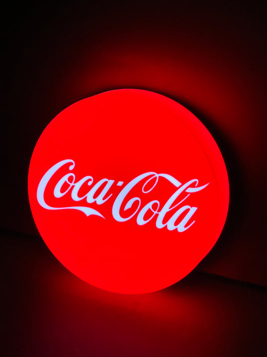 Illuminated Coca Cola sign