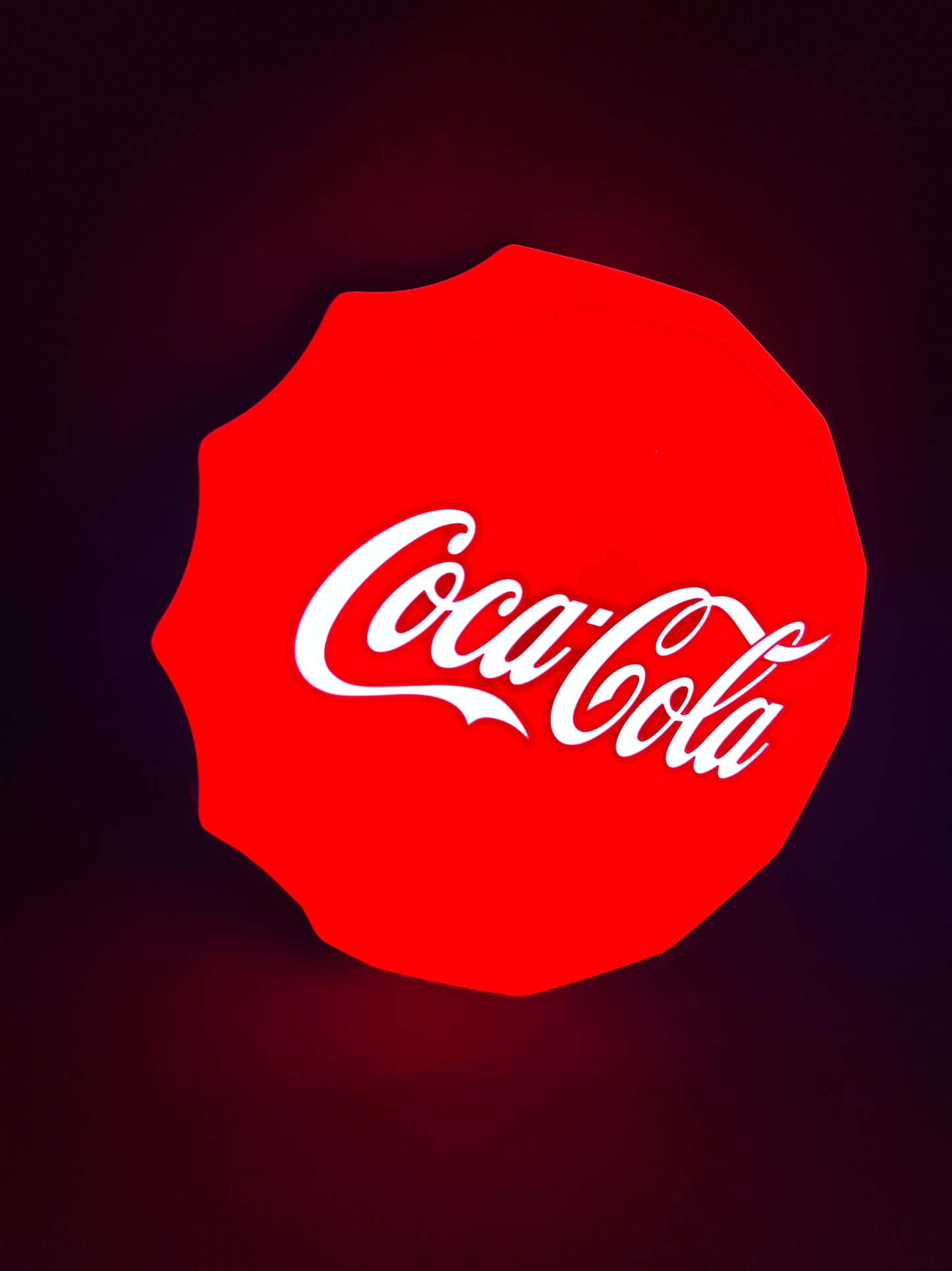 Insegna luminosa Coca cola tappo