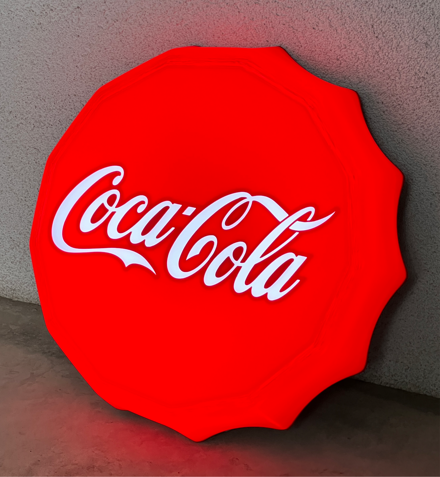 Insegna luminosa Coca cola tappo