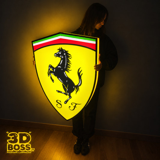 Insegna luminosa Ferrari scudetto