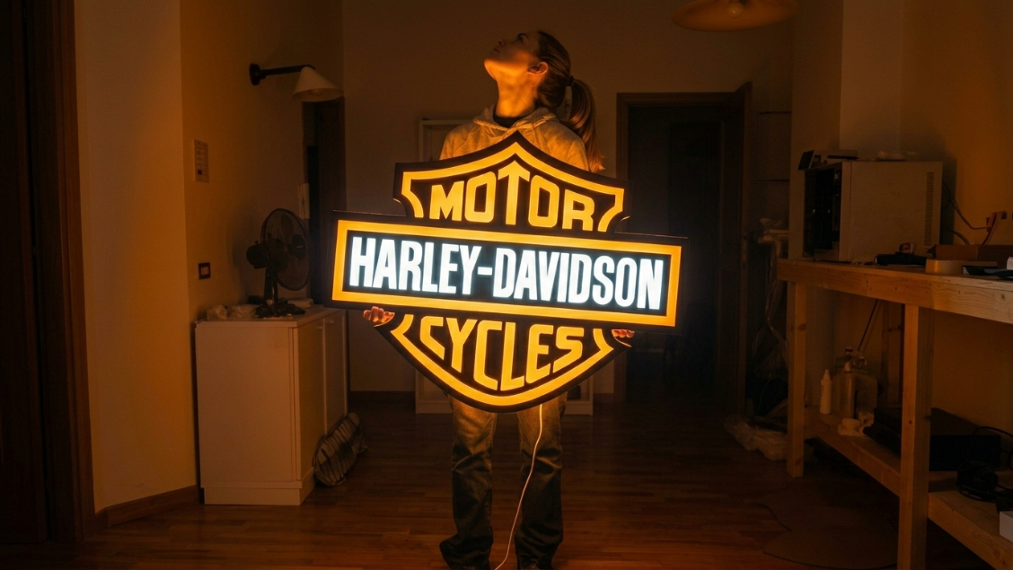 Insegna luminosa Harley Davidson