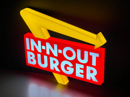 In-N-Out Burger lighted sign