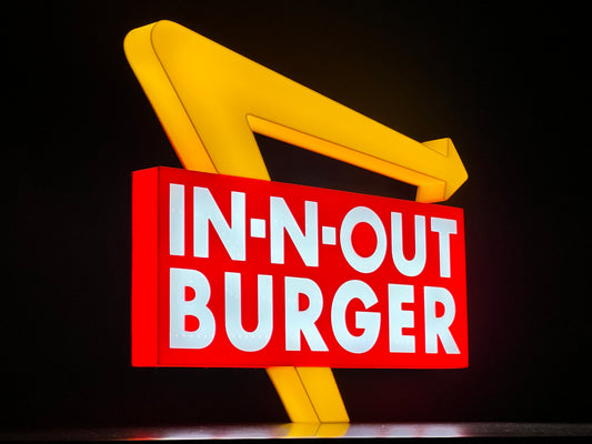 In-N-Out Burger lighted sign