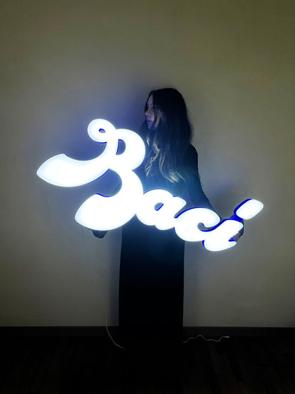 Insegna luminosa Baci Perugina