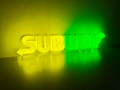 Insegna luminosa Subway