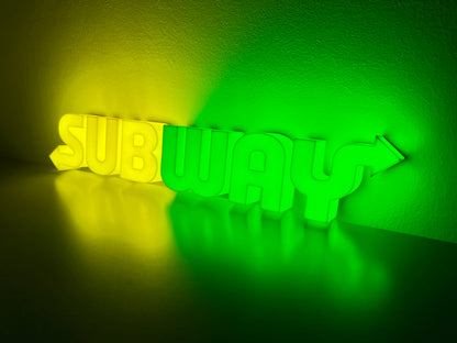 Insegna luminosa Subway