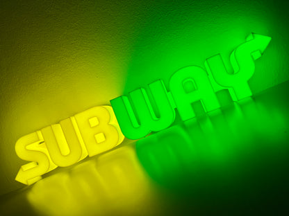 Insegna luminosa Subway