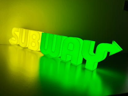 Insegna luminosa Subway