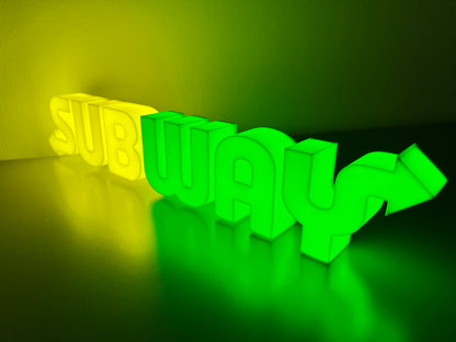 Insegna luminosa Subway