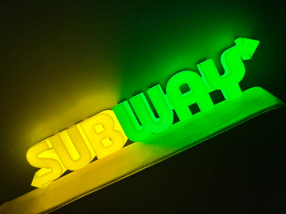 Insegna luminosa Subway