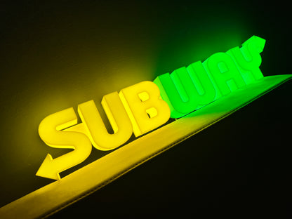 Insegna luminosa Subway
