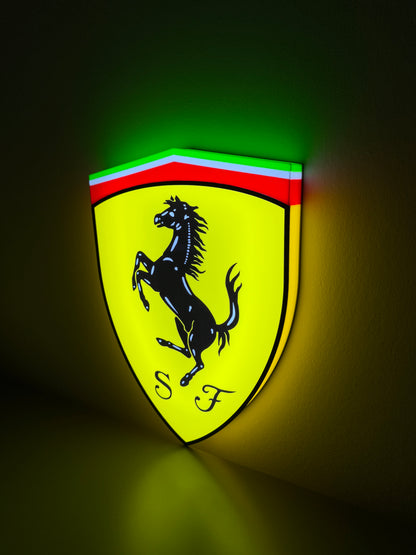 Insegna luminosa Ferrari scudetto