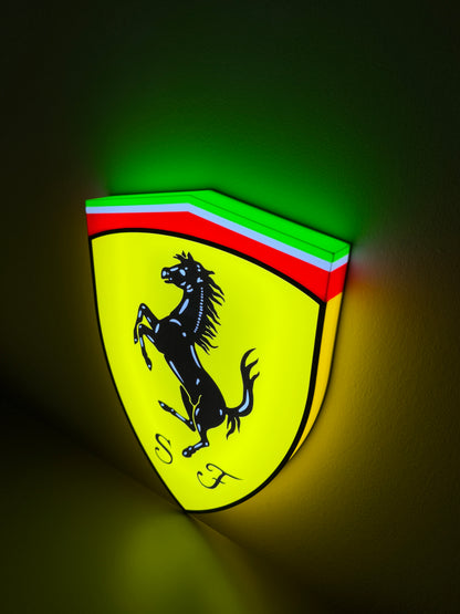Insegna luminosa Ferrari scudetto