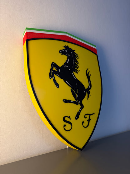 Insegna luminosa Ferrari scudetto
