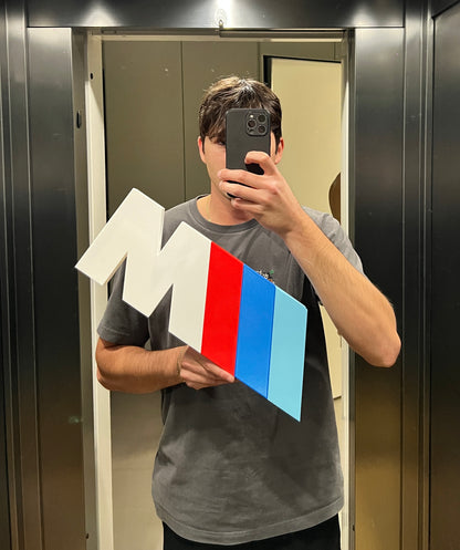 BMW M power illuminated sign