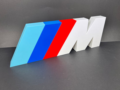 BMW M power illuminated sign