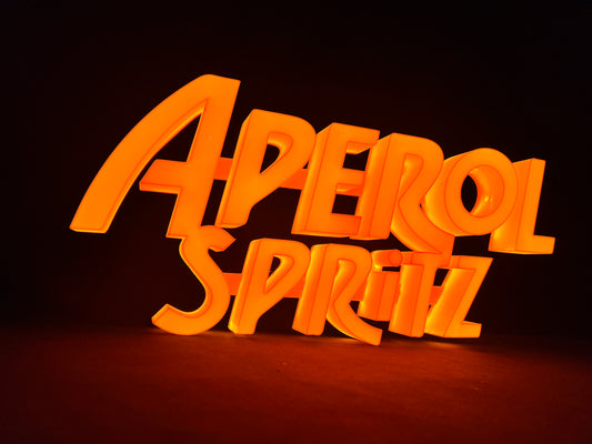 Aperol Spritz illuminated sign
