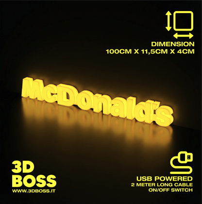 Insegna luminosa Mc Donald's
