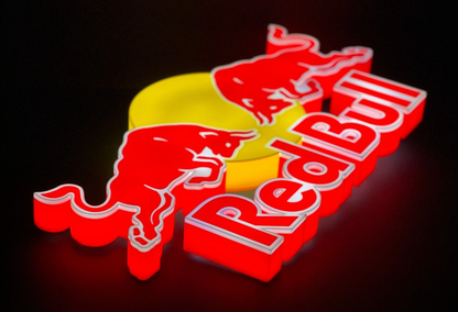 Red Bull illuminated sign