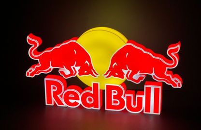 Red Bull illuminated sign