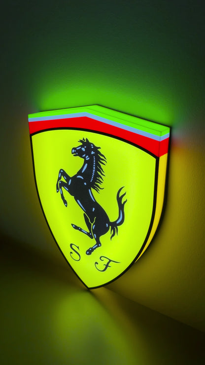 Insegna luminosa Ferrari scudetto