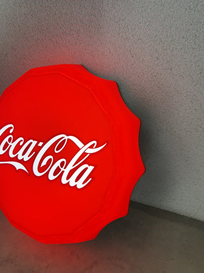 Insegna luminosa Coca cola tappo