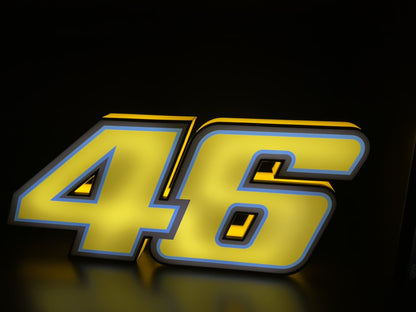 Insegna luminosa VR 46 Valentino Rossi